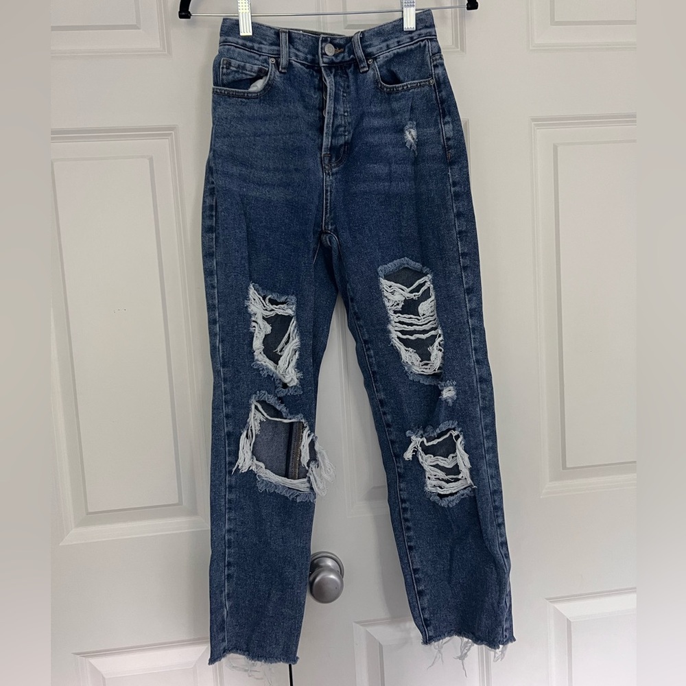 PacSun Ripped Straight Jeans - Picture 2 of 4